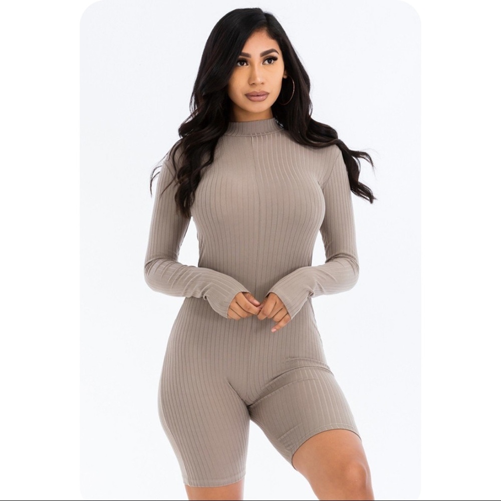 Ribbed Knit Romper